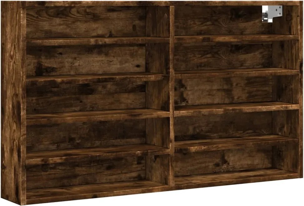 vidaXL füstös tölgy színű szerelt fa vitrinszekrény 100 x 15 x 58 cm