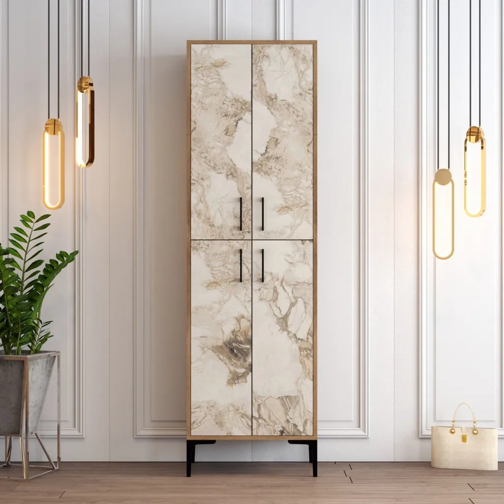 Berlin A - Walnut, White Marble