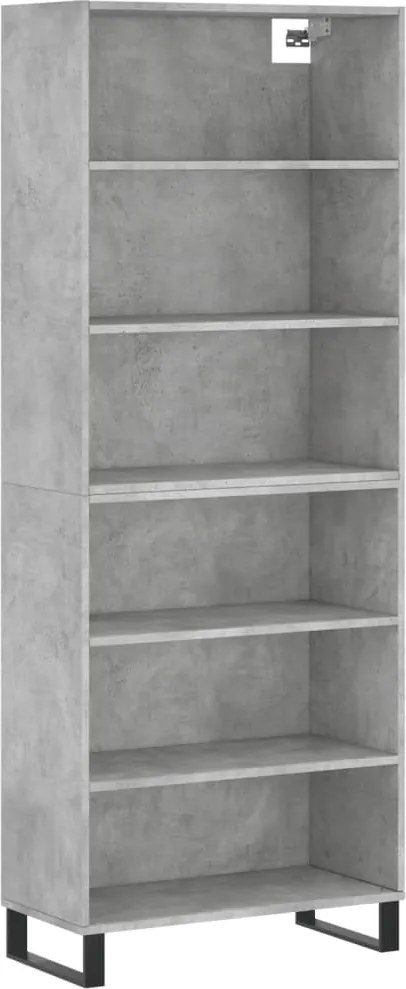 vidaXL betonszürke szerelt fa magasszekrény 69,5x32,5x180 cm