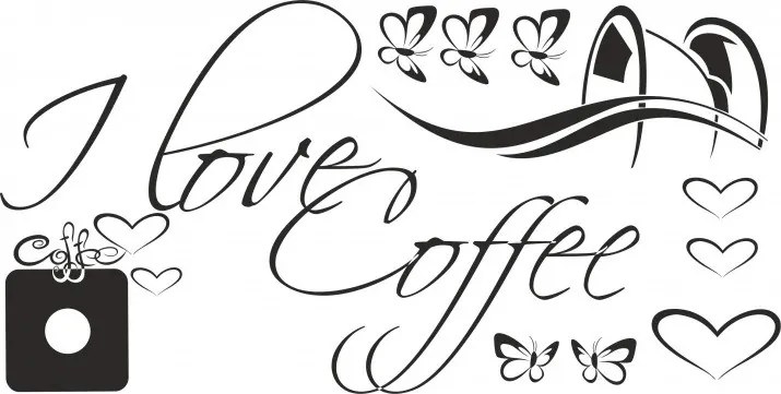 Konyhai falmatrica I LOVE COFFEE 50 x 100 cm