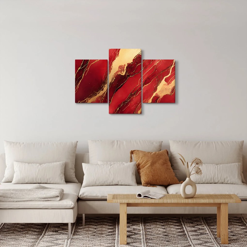 Kép - Vörös-arany márvány (90x60 cm)