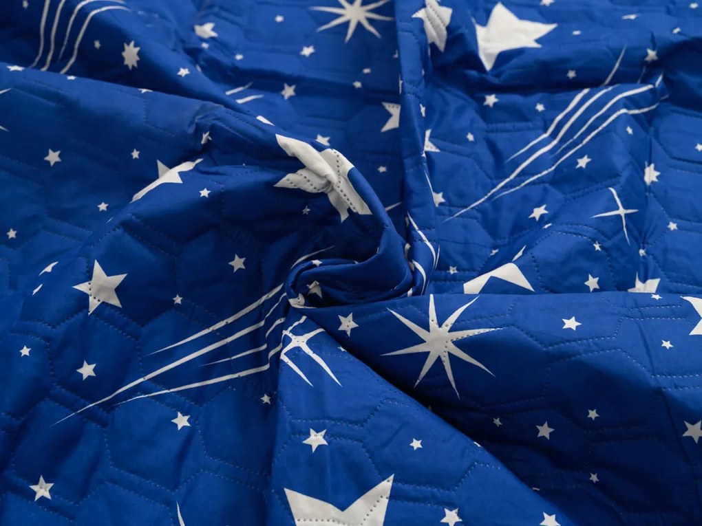 NIGHT SKY HEXAGON kék ágytakaró Méret: 170 x 210 cm