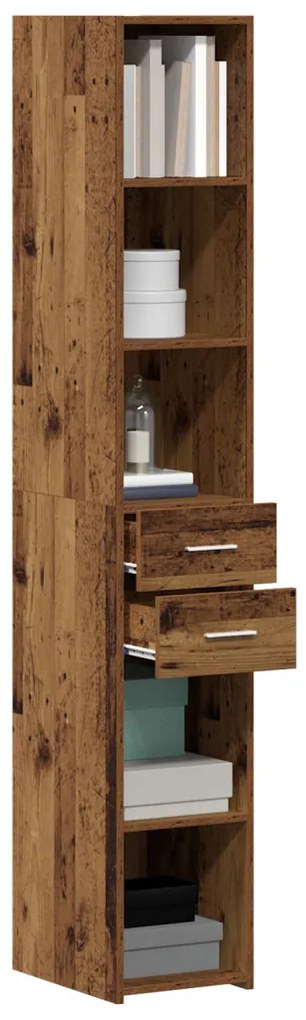 Magas szekrény Régi fa 30x42,5x185 cm Mérnöki fa