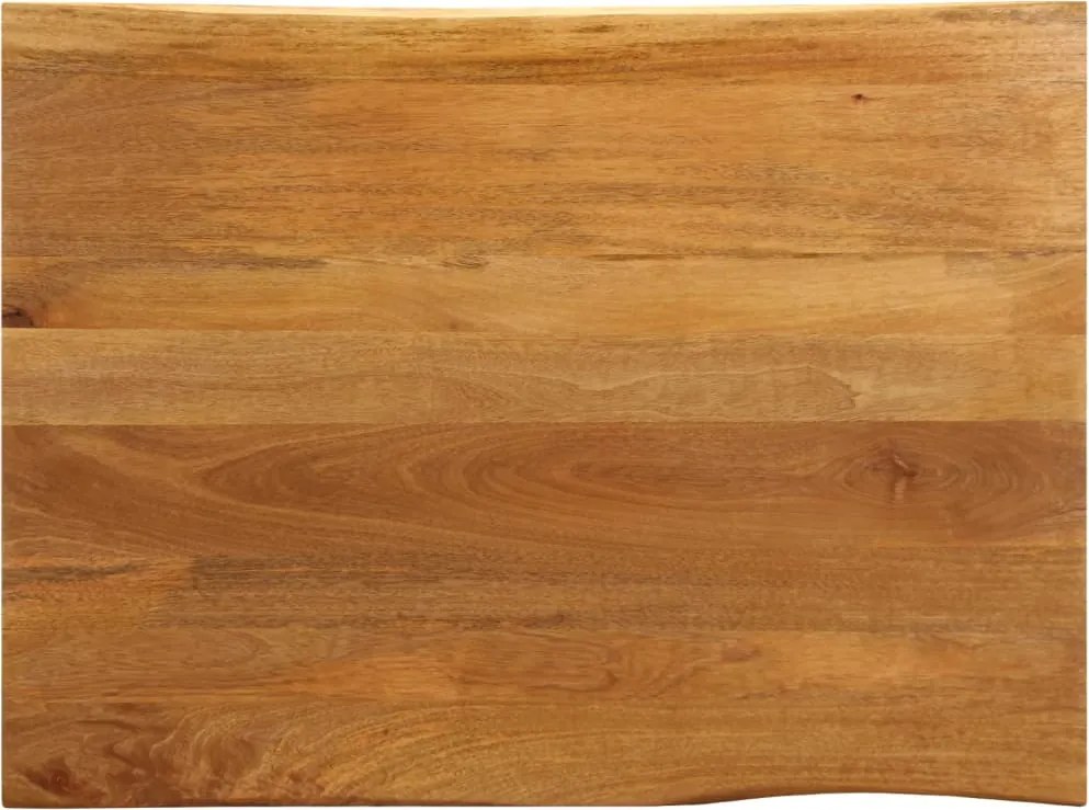vidaXL tömör mangófa természetes élű asztallap 100 x 80 x 2,5 cm