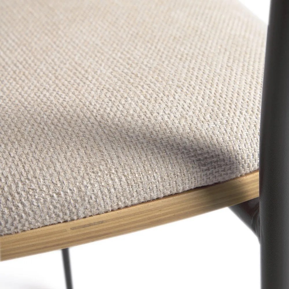 Fekete-natúr színű étkezőszék Maureen – Kave Home