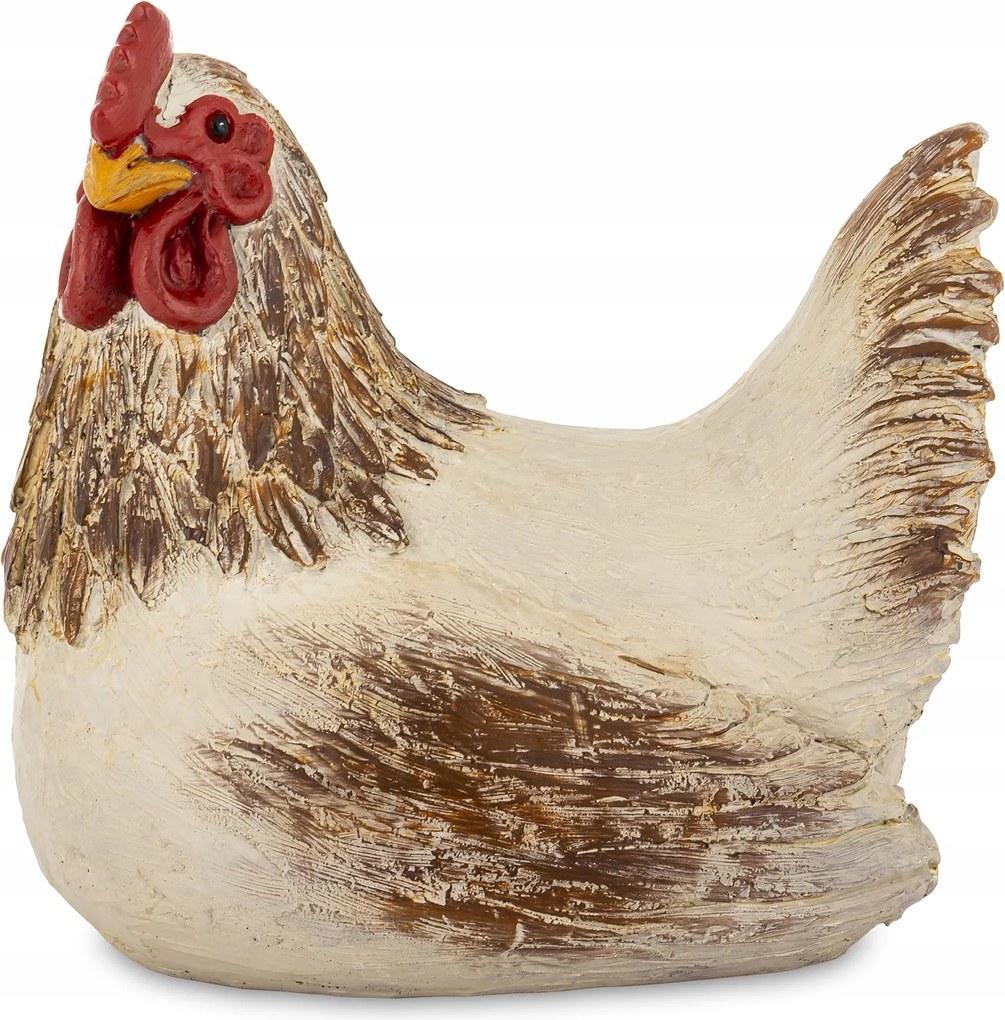 Tyúk figura 23cm Rusztikus stílus Húsvéti és egész éves tyúk dekoráció