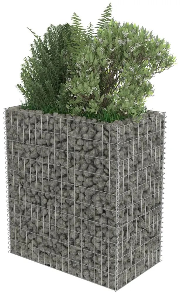 Horganyzott acél gabion magaságyás 90 x 50 x 100 cm