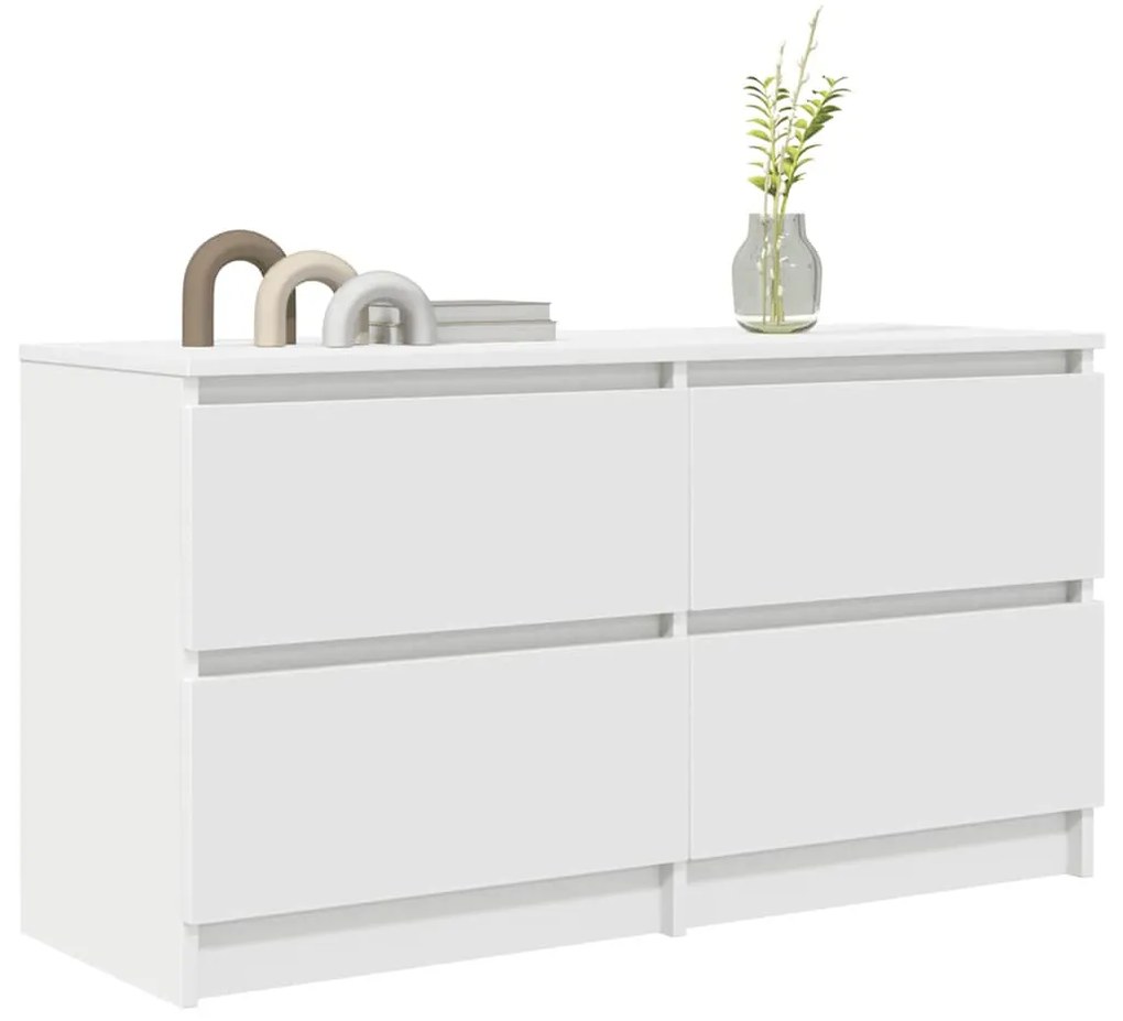 fehér szerelt fa TV-szekrény 100x35x54 cm