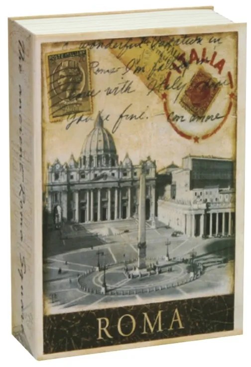 TS.0309 könyv alakú mini széf ROMA