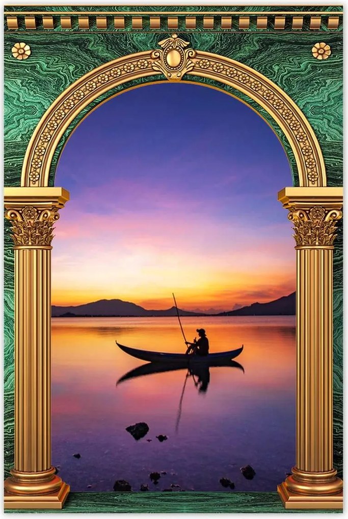 Poszterek 40x60 Esti horgászat naplementekor