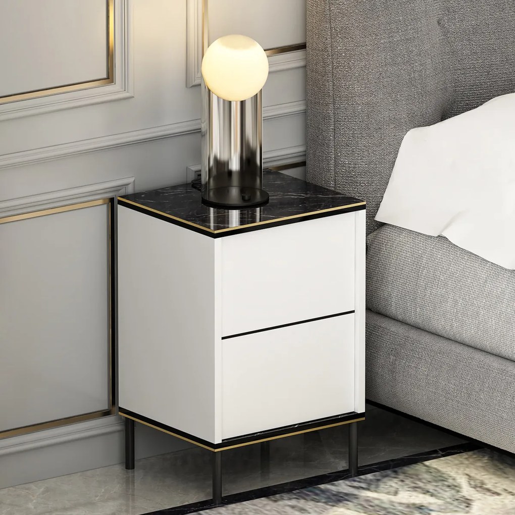 Imaj White Marble éjjeliszekrény