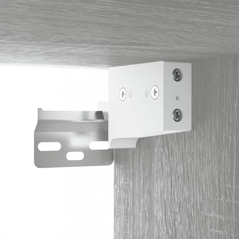 3 db szürke sonoma falra szerelhető TV-szekrény 80x34,5x40 cm