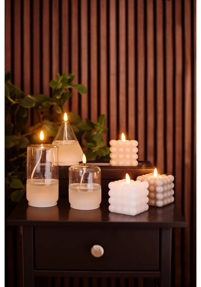 Flamme Dot fehér LED viaszgyertya, magasság 9,5 cm - Star Trading