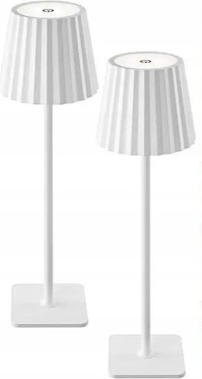 LED-es asztali lámpa vezeték nélküli érintőképernyős IP44 fehér Usb C szett 2 db