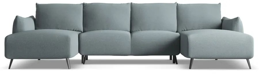 Világoskék sarokkanapé Malie – Makamii