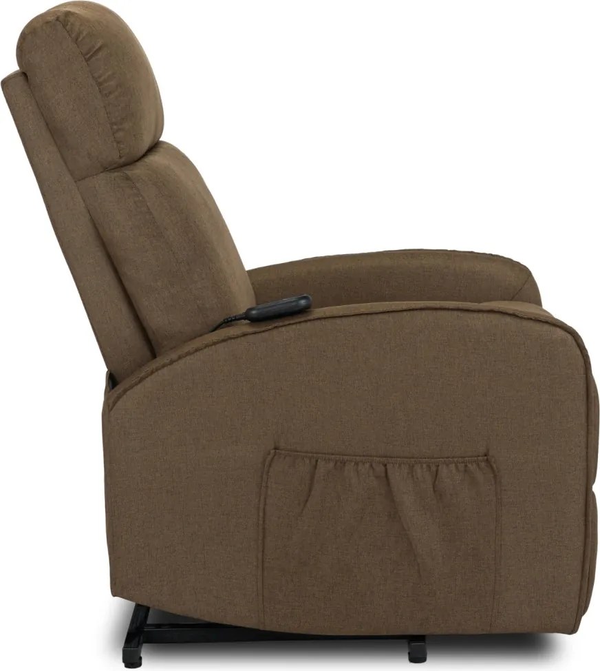 FOTEL COLTON Brązowy z Funkcją Wstawania
