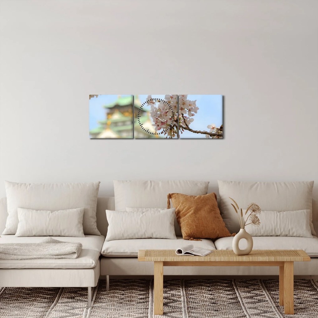 Kép - Sakura (órával) (90x30 cm)
