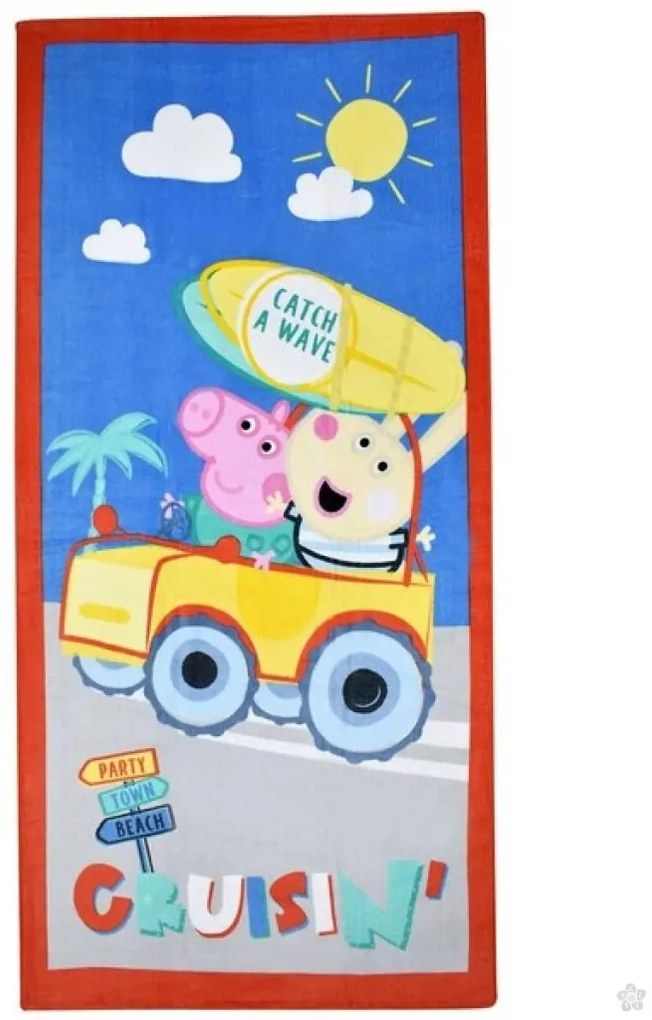 Peppa malac Catch a Wave fürdőlepedő, strand törölköző 70x140cm