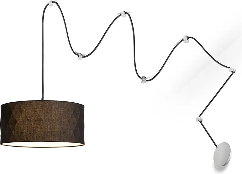 RENDL SPIDER I függesztő készlet fekete króm 230V LED E27 15W
