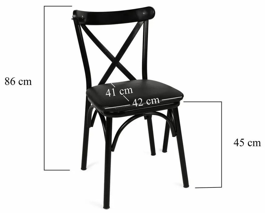 Ekol Black étkezőszék szett, 4 db