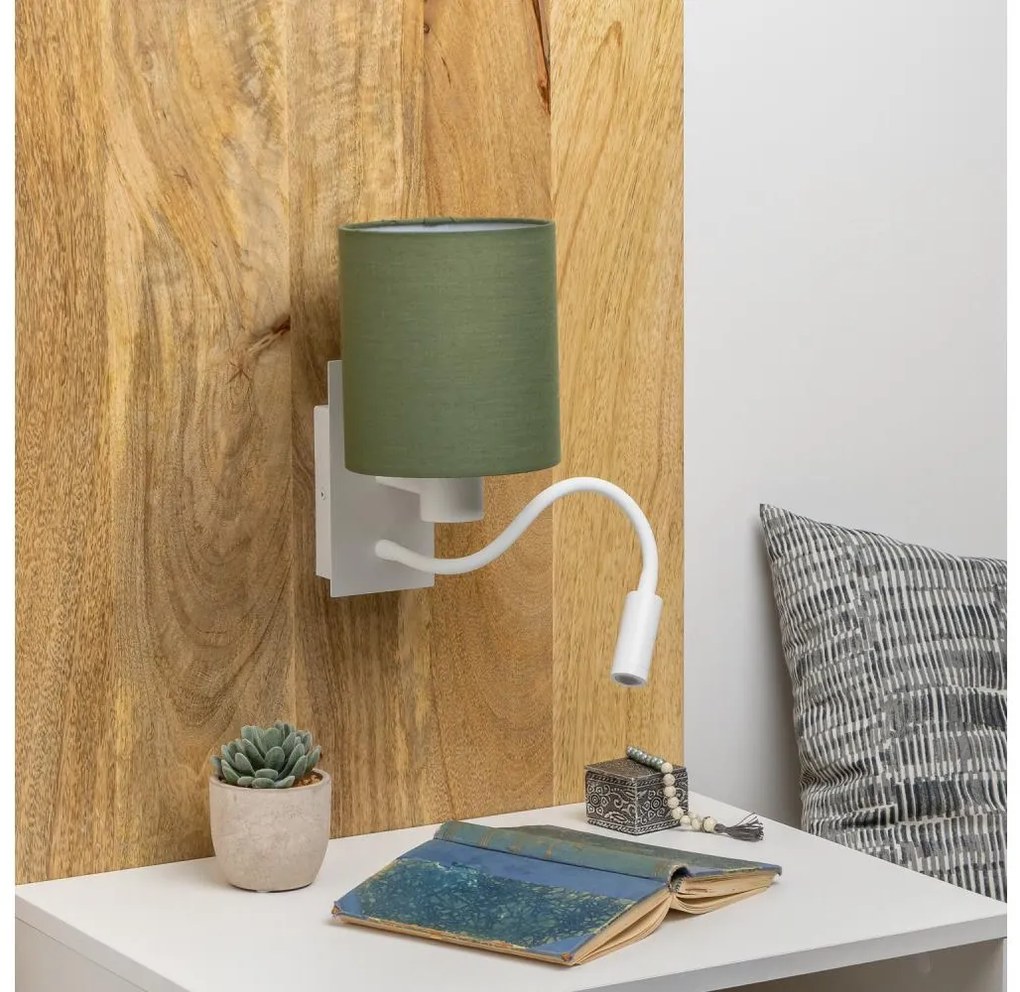 Brilagi - LED Fali lámpa NUBILA 1xE27/25W/230V + LED/3W fehér/zöld