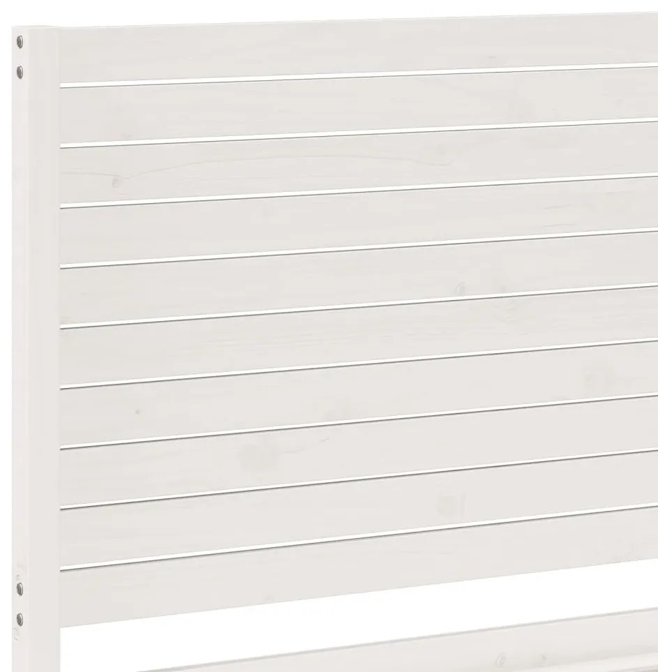 fehér tömör fa extra hosszú ágykeret matrac nélkül 160 x 210 cm