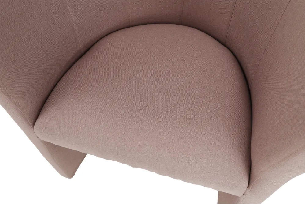 Klub fotel, pasztell rózsaszín anyag, CUBA