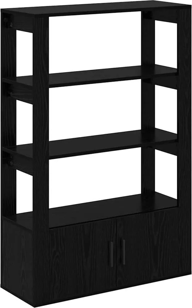 vidaXL Széf Musta tammi 30 x 80 x 119.5 cm Faanyag