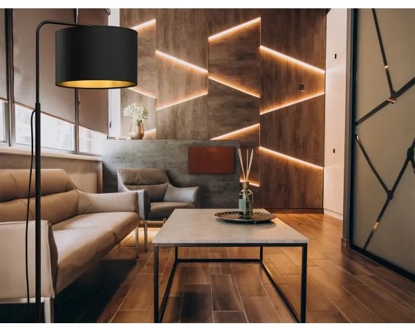 Állólámpa ARDEN 1xE27/60W/230V fekete/arany