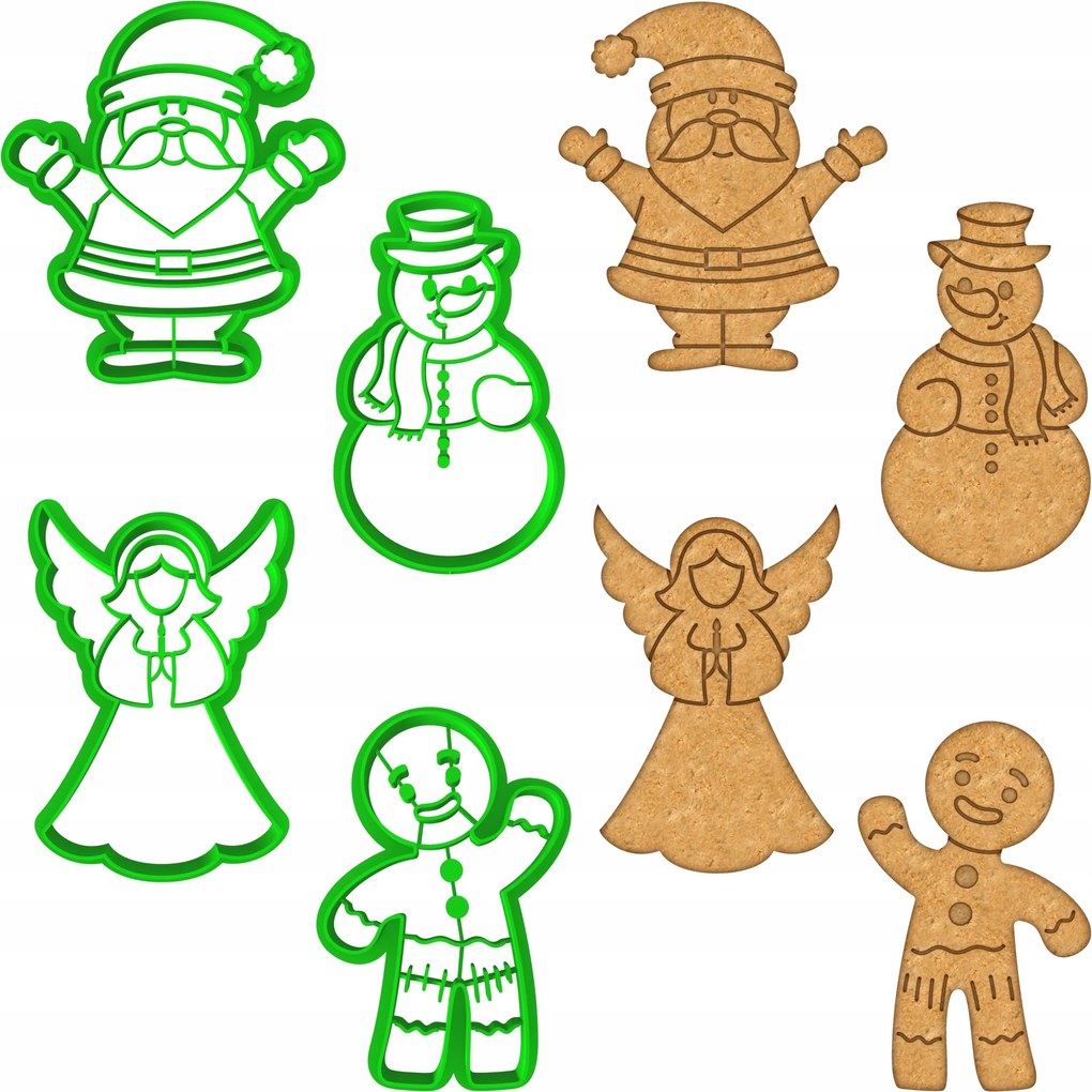 4x Karácsonyi Formák Karácsonyi lyukasztók XXL szett 4db