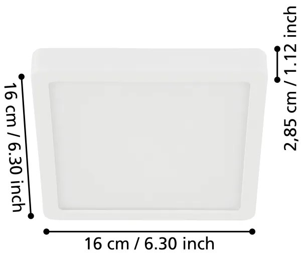 Eglo 900646 - LED fürdőszobai mennyezeti lámpatest FUEVA LED/11W/230V IP44 fehér