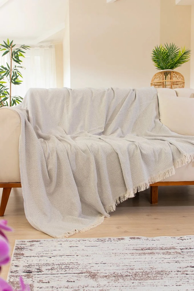 Woven Cozy kanapévédő 170 × 200 cm, szürke