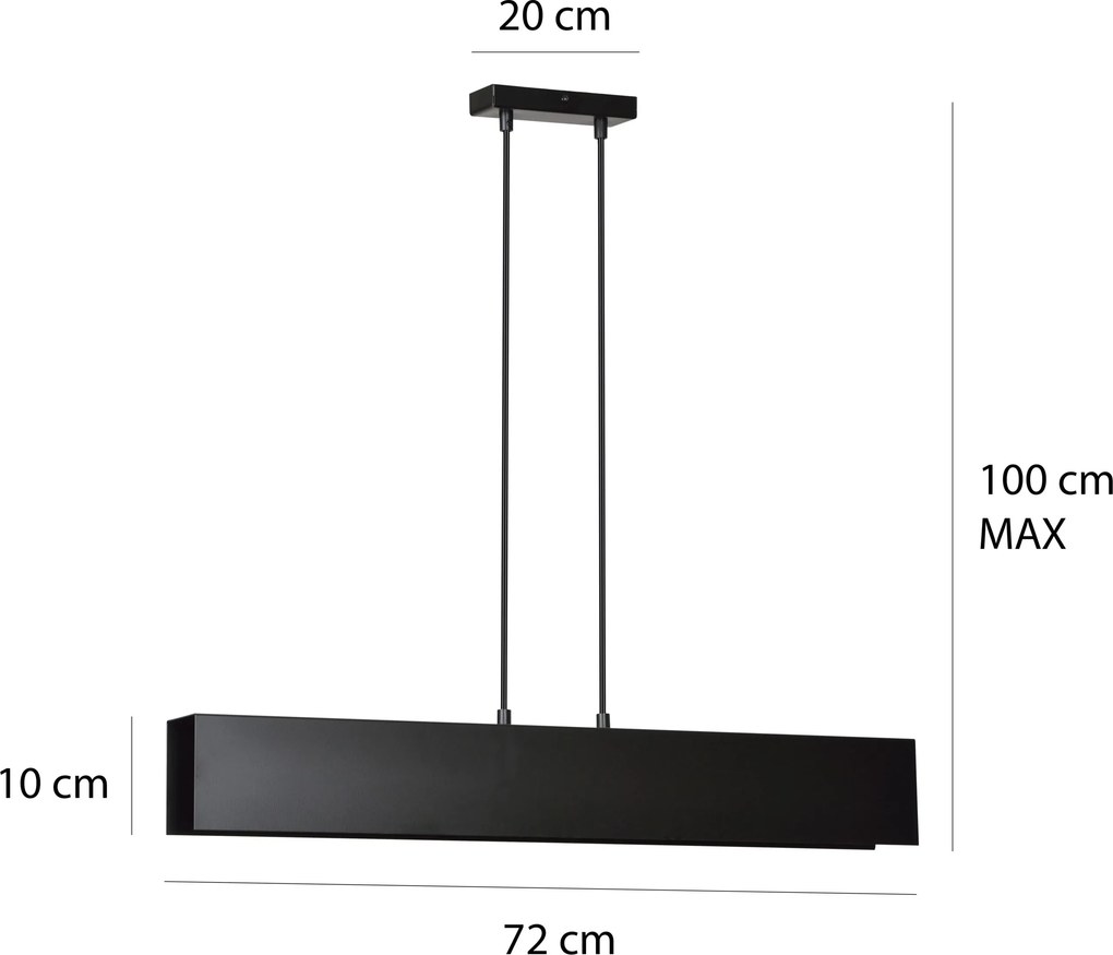 Emibig modern függeszték gentor fekete emi672/3