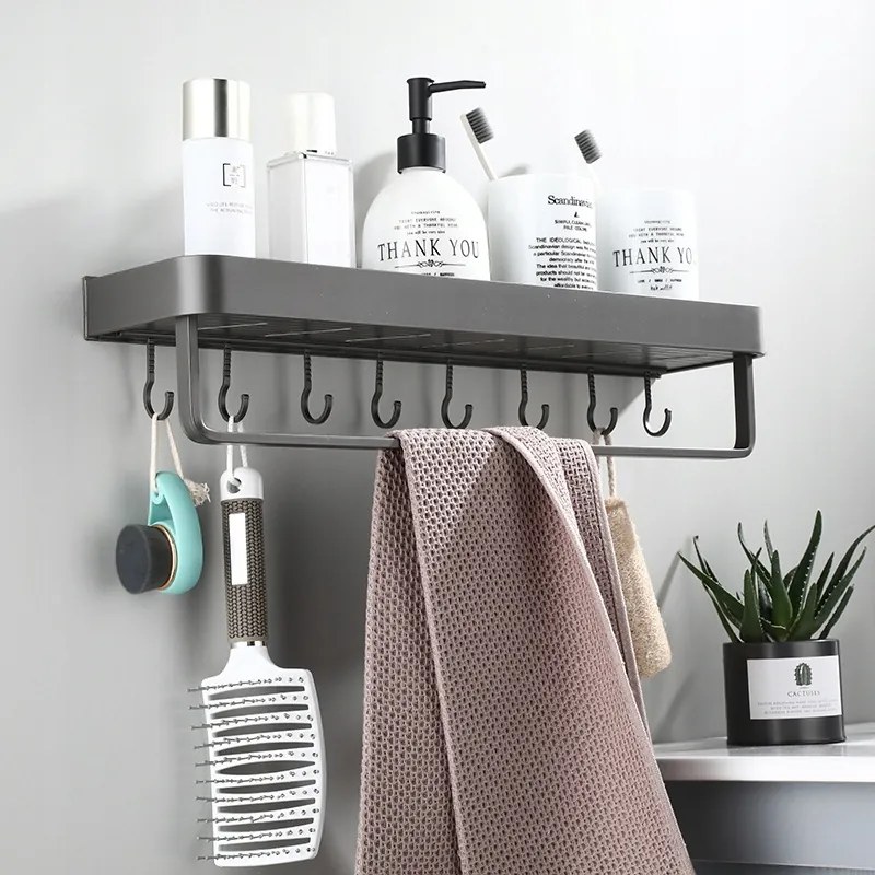 Fürdőszobai POLC+törölközőtartó 60cm