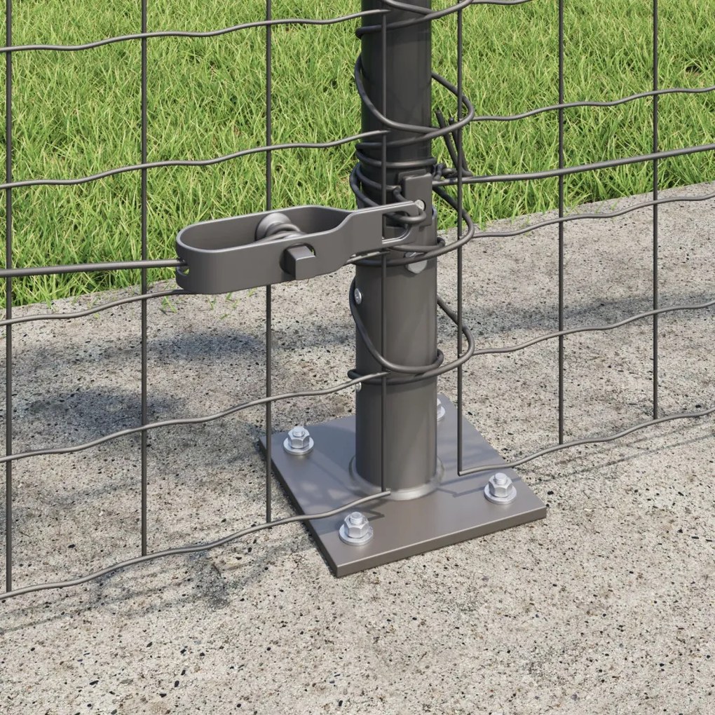Kerítésoszlopok 26 darab Szürke Beton 3.2 x 3.2 x 90 cm Tartós