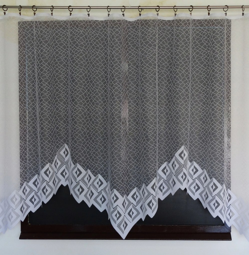 Mg Függöny Cikk-cakk M Fehér 300x140cm kész Skr szalaggal