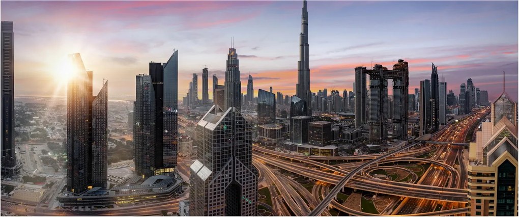 Kép - Dubai panorámája (120x50 cm)