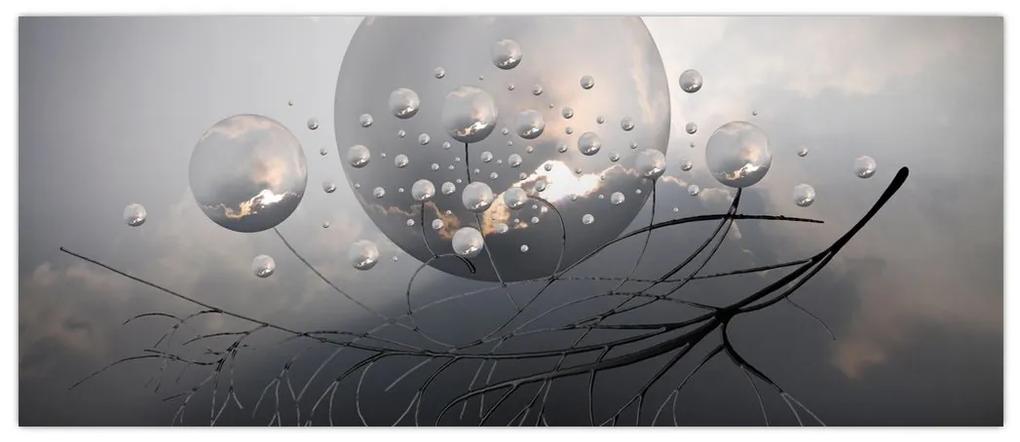 Absztrakt gömbök képe (120x50 cm)