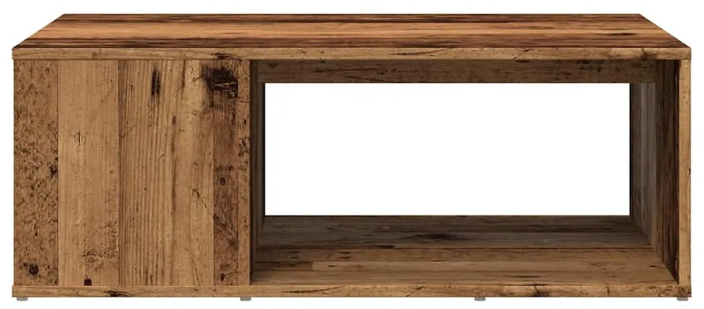 Antik fa színű szerelt fa dohányzóasztal 90 x 67 x 33 cm