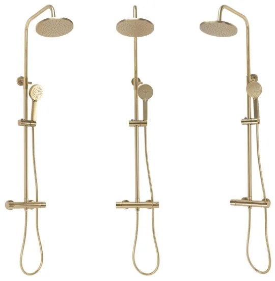 REA-P2323 - PAROT termosztátos zuhanyszett, szálcsiszolt arany kivitel