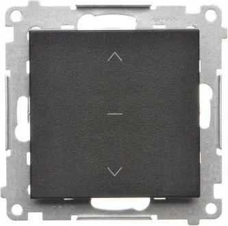 Háromállású redőnykapcsoló 1-0-2 matt fekete Simon 55 TZW1K.01/149