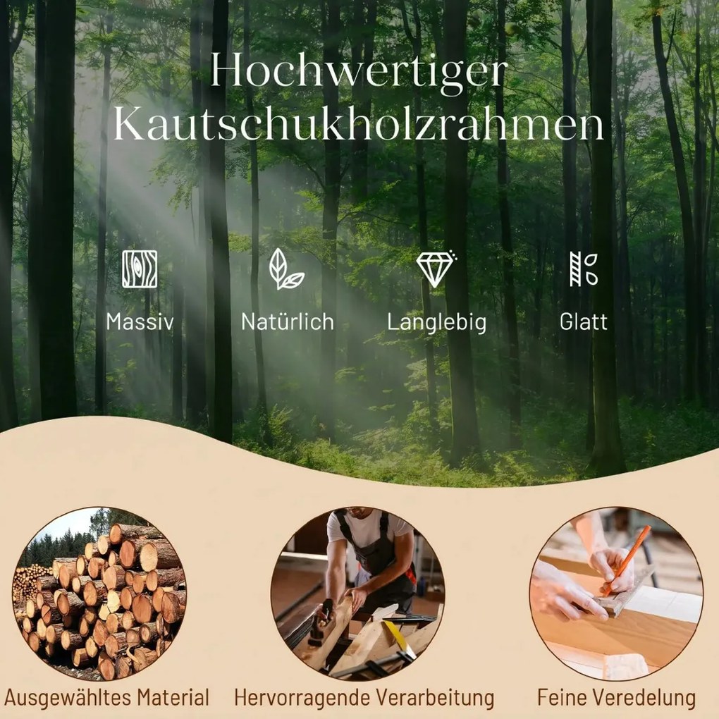 HOMCOM Hintaszék, kárpitozott hintaszék kordbársony anyaggal, oldalsó zsebekkel nappaliba, hálószobába, bézs