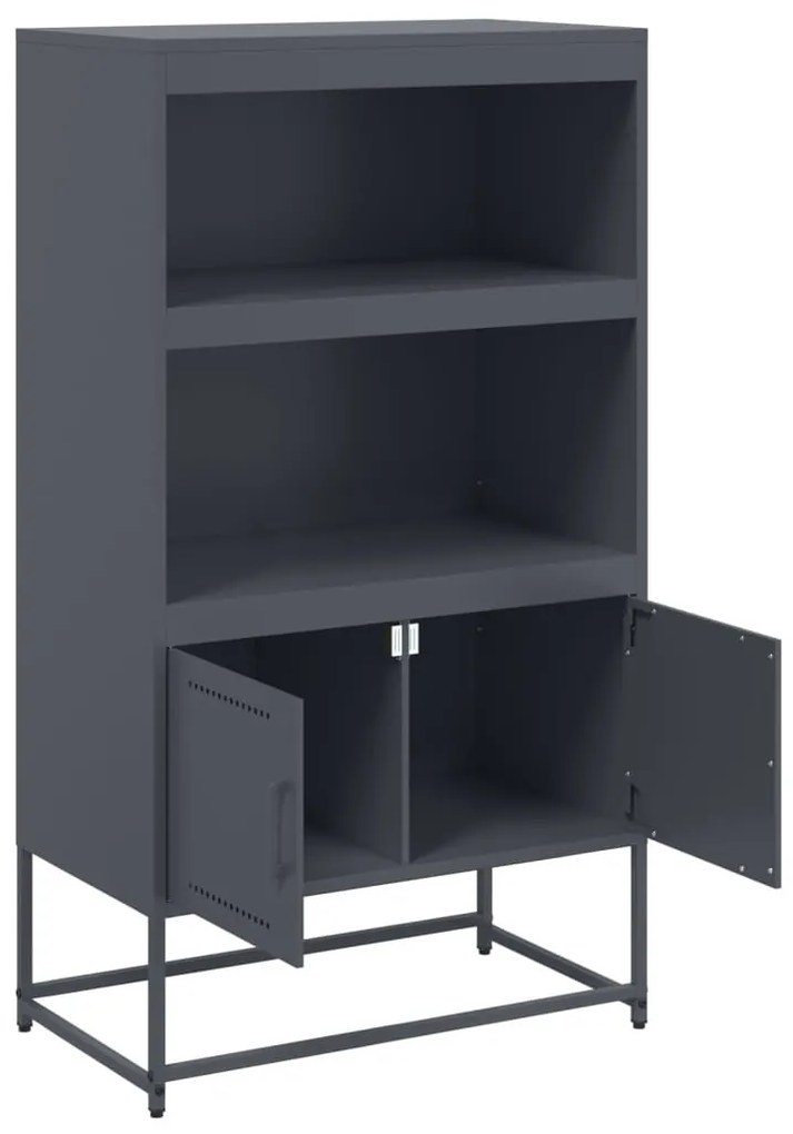 vidaXL antracitszürke acél magasszekrény 68,5 x 38,5 x 123,5 cm
