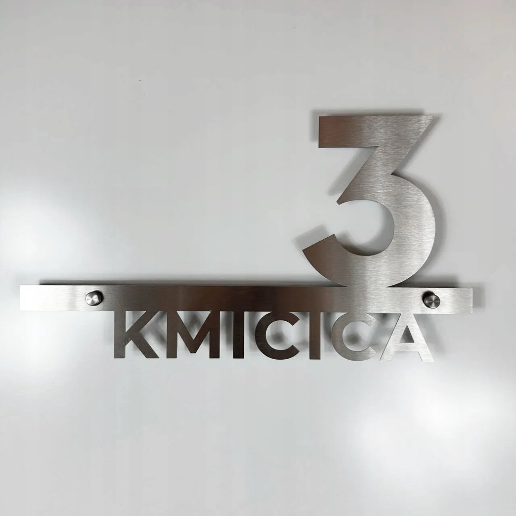 Rozsdamentes címtábla házszámmal, Jazz minta