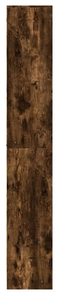 füstös tölgy szerelt fa LED-es magasszekrény 41,5x32,5x200 cm