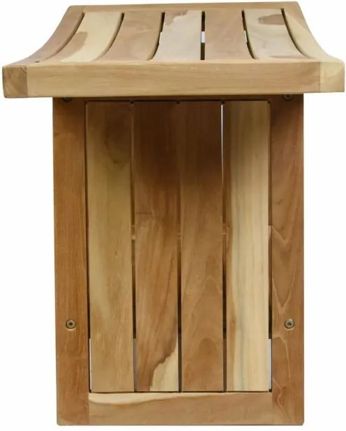 DIVERO Szék tömör teak 60 x 35 x 45 cm natúr