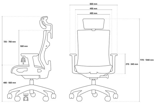 Yenkee - Irodai szék fekete
