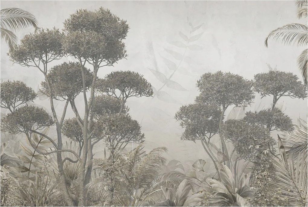 Fotótapéta Flizelin Fal a Hálószobába Trópusi dzsungel 104x70 Ragasztó