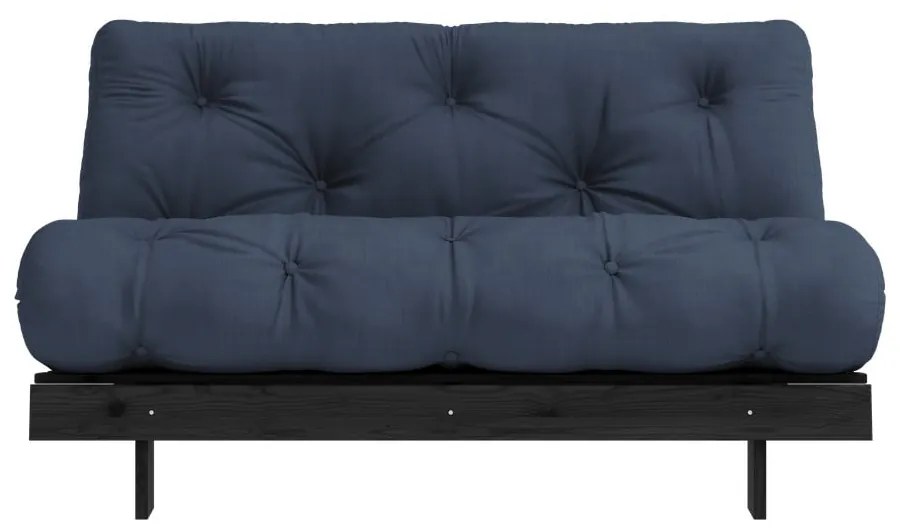 Sötétkék kinyitható kanapé 140 cm Roots Black Night – Karup Design