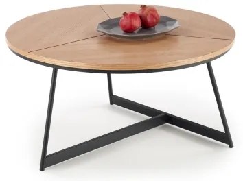 Kávésasztal KARIDA 41x80 cm bézs/fekete